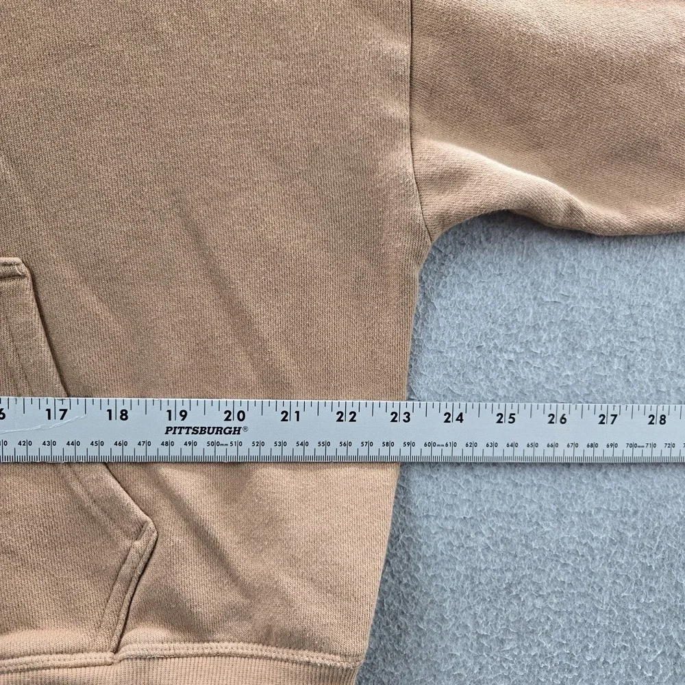 PINK Victoria's Secret Women Hoodie‎ L Brown Fleece Logo Campus Zipper